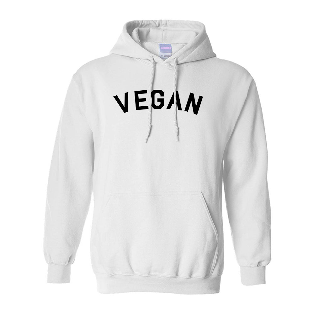 VEGAN Simple Vegetarian White Pullover Hoodie