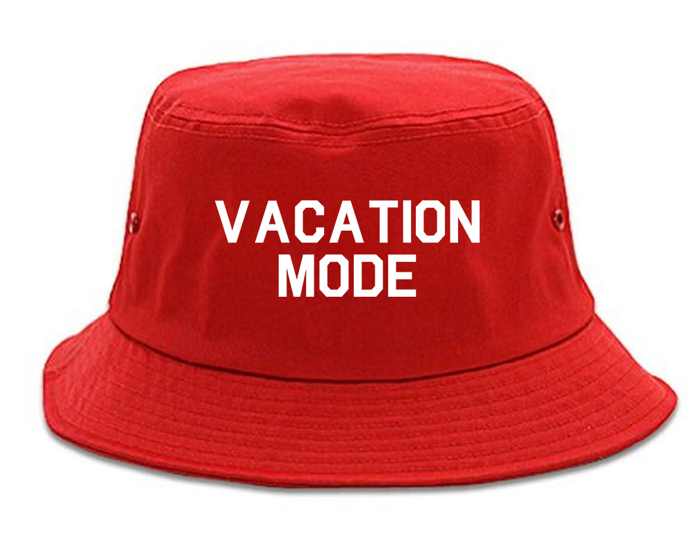 Vacation Mode Red Bucket Hat