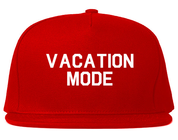 Vacation Mode Red Snapback Hat