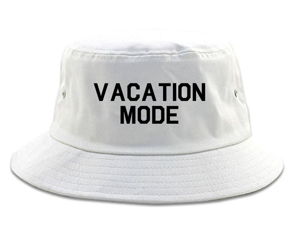 Vacation Mode White Bucket Hat