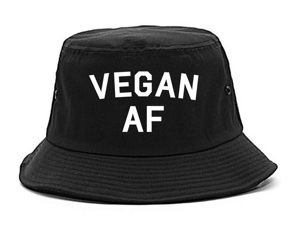 Vegan AF Vegetarian Black Bucket Hat