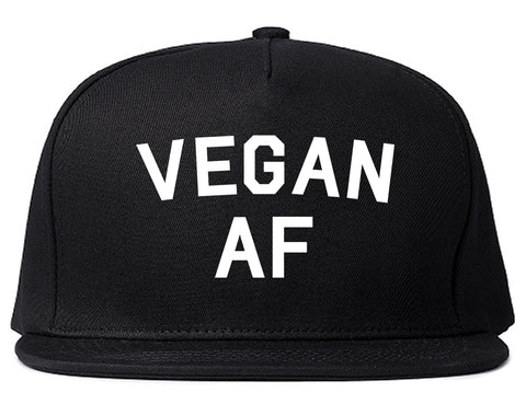 Vegan AF Vegetarian Black Snapback Hat