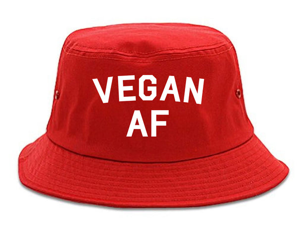 Vegan AF Vegetarian Red Bucket Hat