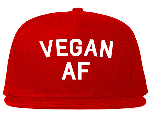 Vegan AF Vegetarian Red Snapback Hat