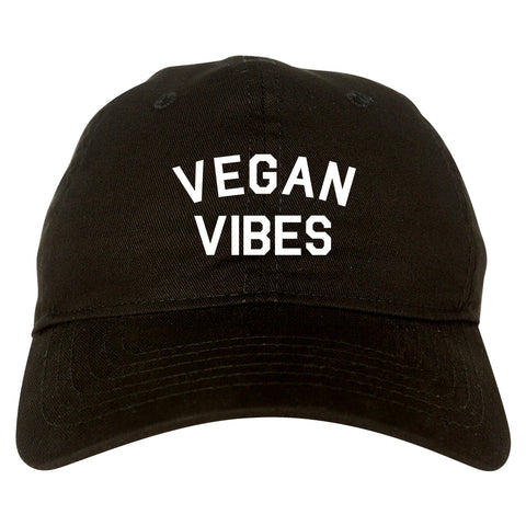 Vegan Vibes Vegetarian black dad hat