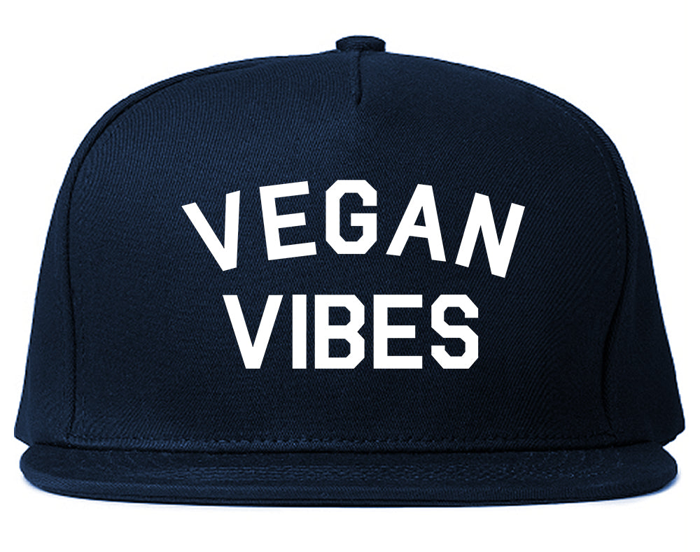 Vegan Vibes Vegetarian Blue Snapback Hat