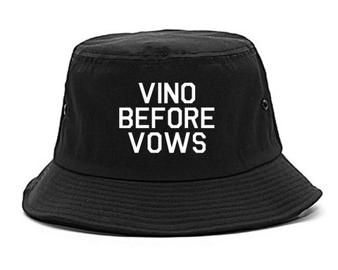 Vino Before Vows Wine Wedding Party Black Bucket Hat