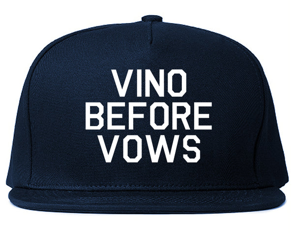 Vino Before Vows Wine Wedding Party Blue Snapback Hat
