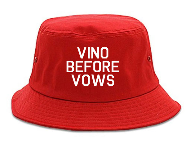 Vino Before Vows Wine Wedding Party Red Bucket Hat