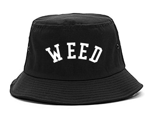 WEED Curved College Weed Bucket Hat Black