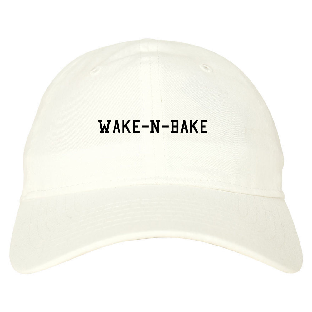 Wake N Bake Dad Hat White