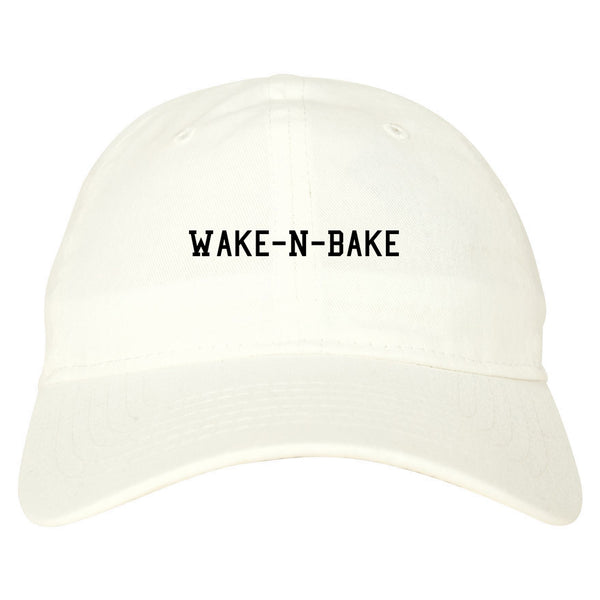 Wake N Bake Dad Hat White