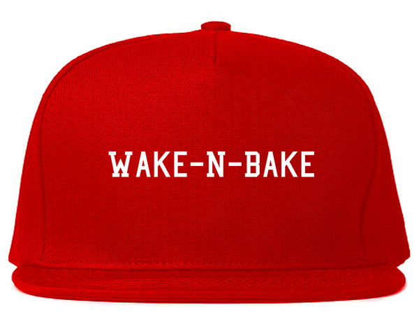 Wake N Bake Snapback Hat Red