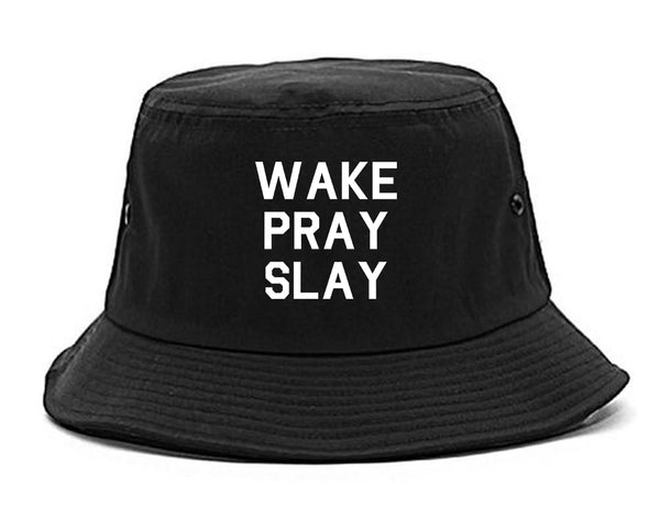 Wake Pray Slay Black Bucket Hat