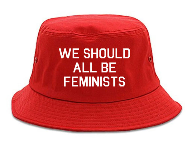 We Should All Be Feminists red Bucket Hat
