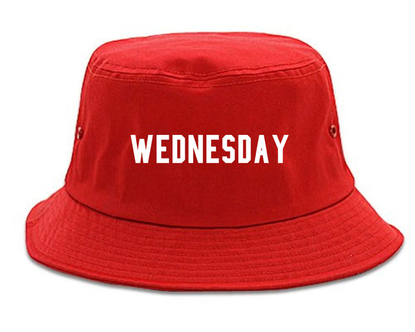 Wednesday Days Of The Week red Bucket Hat