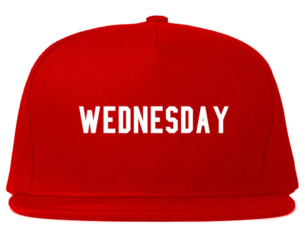Wednesday Days Of The Week Red Snapback Hat