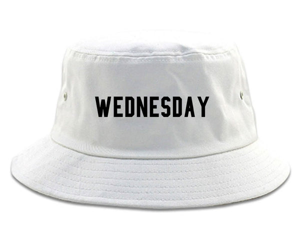 Wednesday Days Of The Week white Bucket Hat