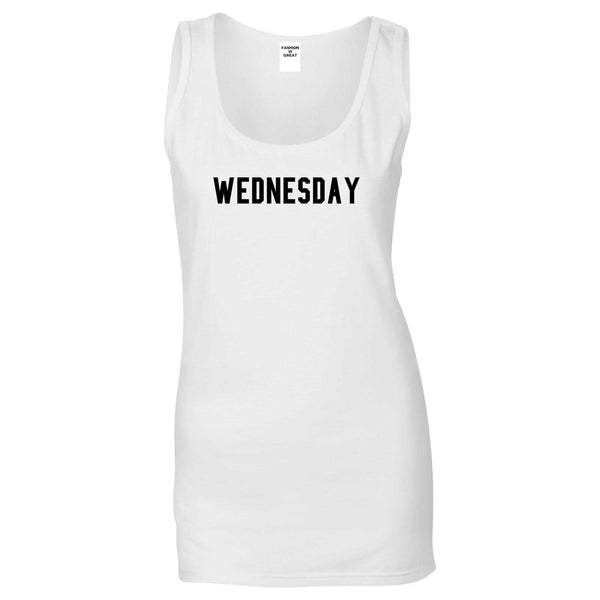 Wednesday Days Of The Week White Womens Tank Top