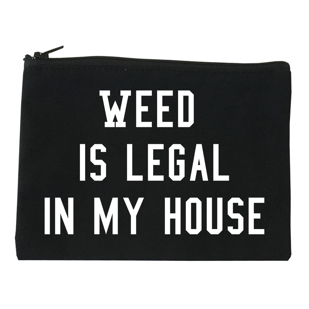 Weed Legal My House Funny Makeup Bag Red