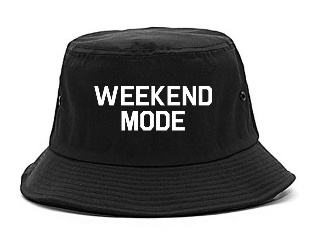 Weekend Mode Vacay Black Bucket Hat