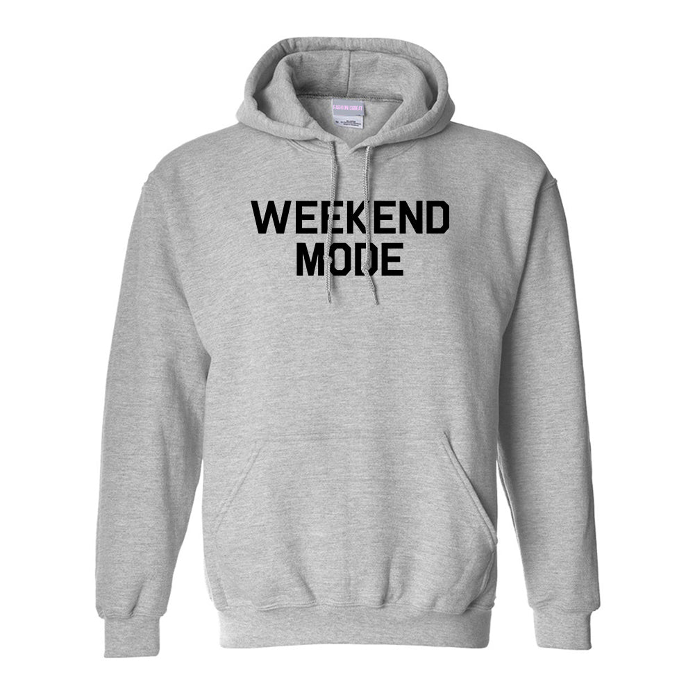 Weekend Mode Vacay Grey Pullover Hoodie