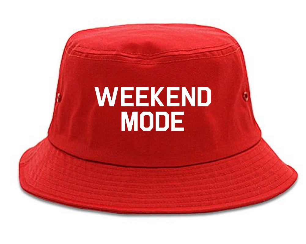 Weekend Mode Vacay Red Bucket Hat