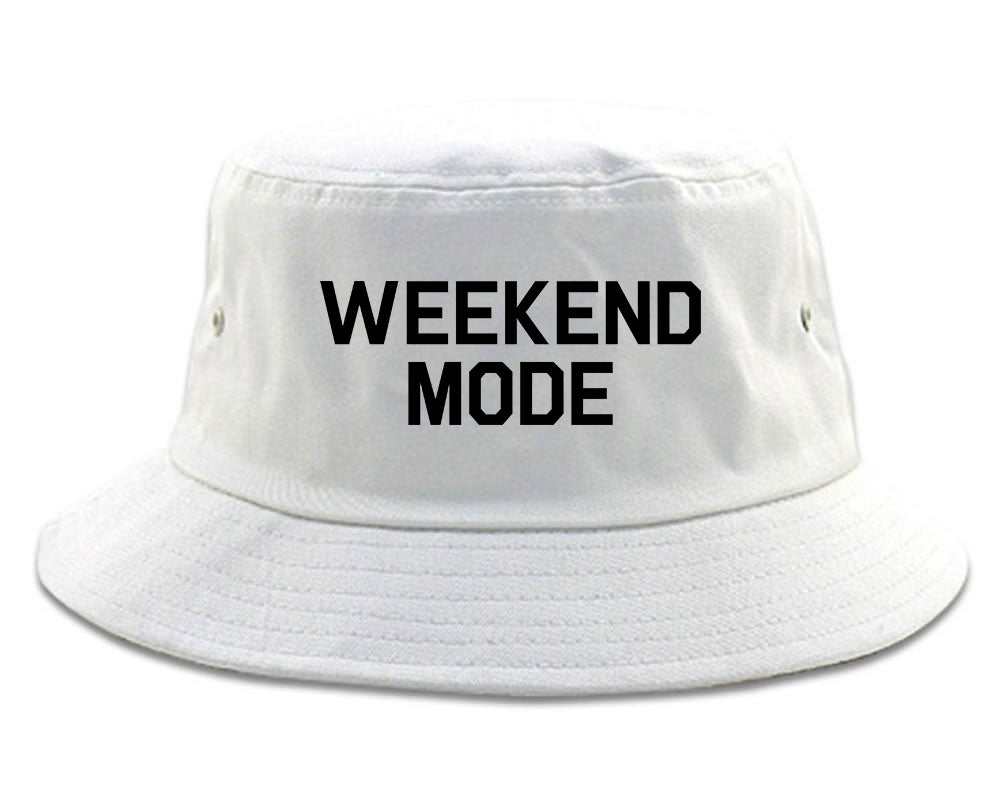 Weekend Mode Vacay White Bucket Hat