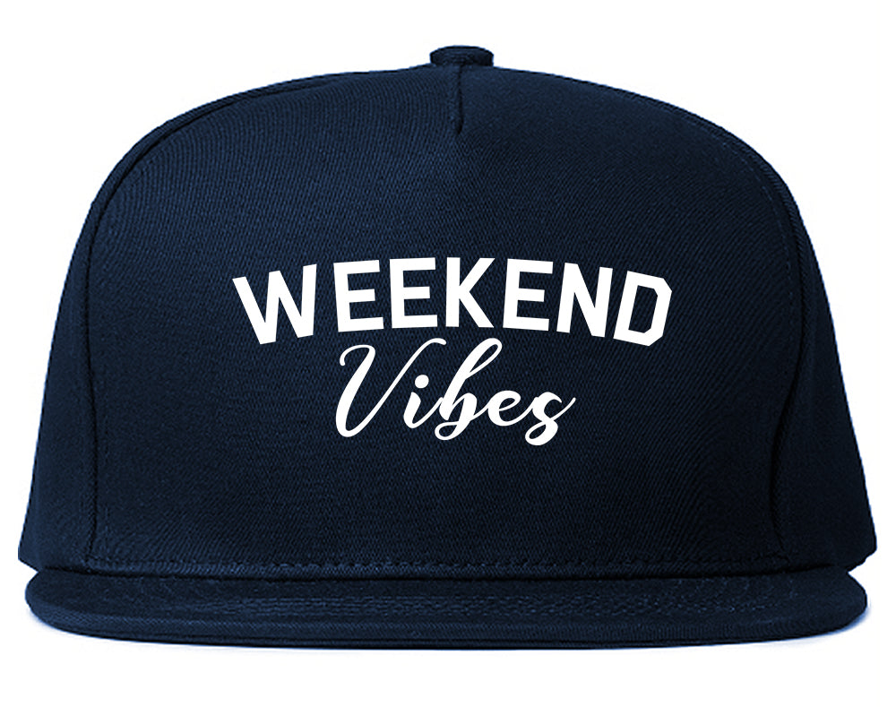 Weekend Vibes Party Blue Snapback Hat