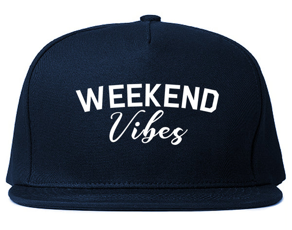 Weekend Vibes Party Blue Snapback Hat