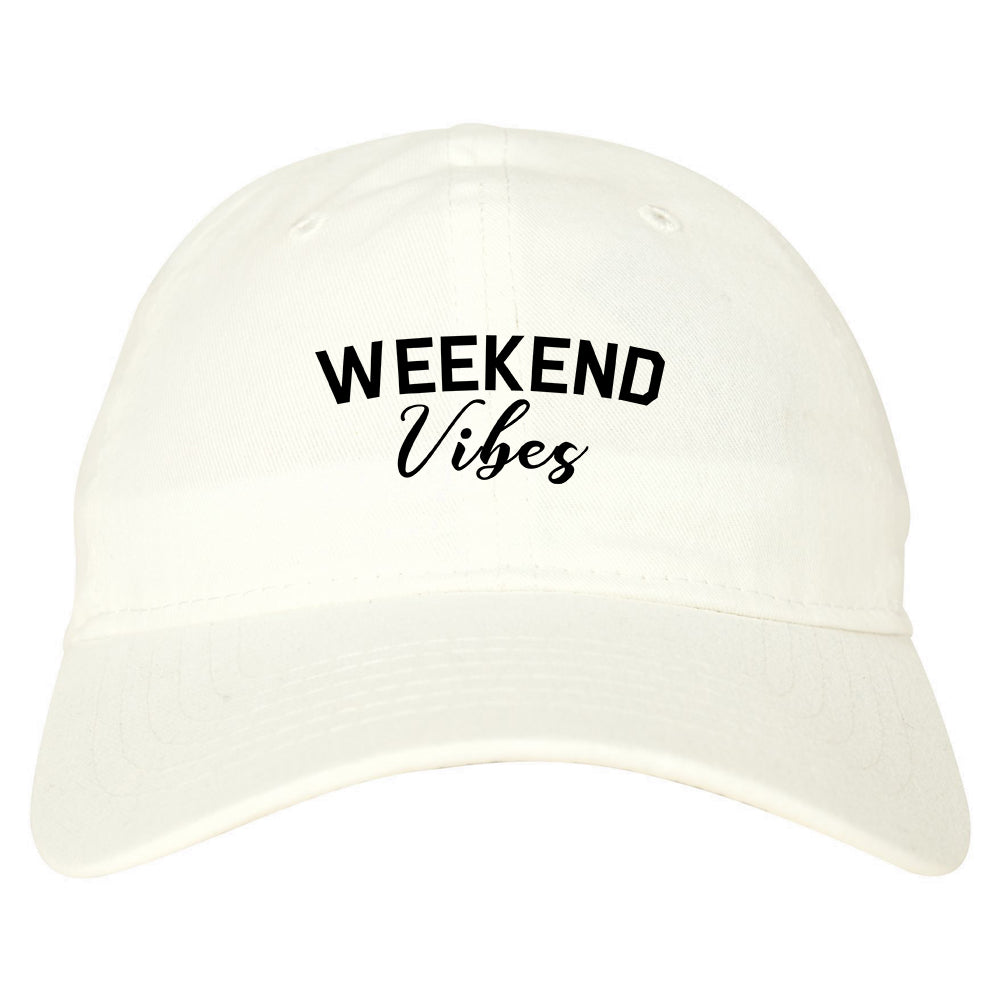 Weekend Vibes Party White Dad Hat
