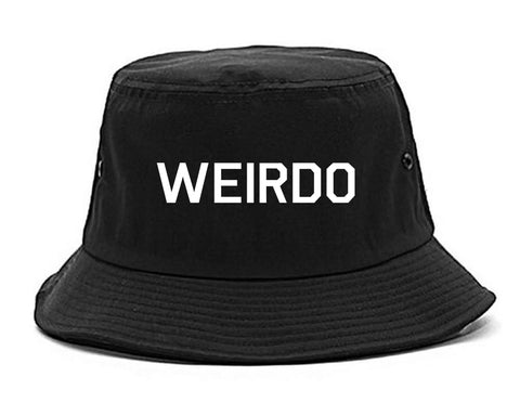 Weirdo Funny Geeky Bucket Hat Black