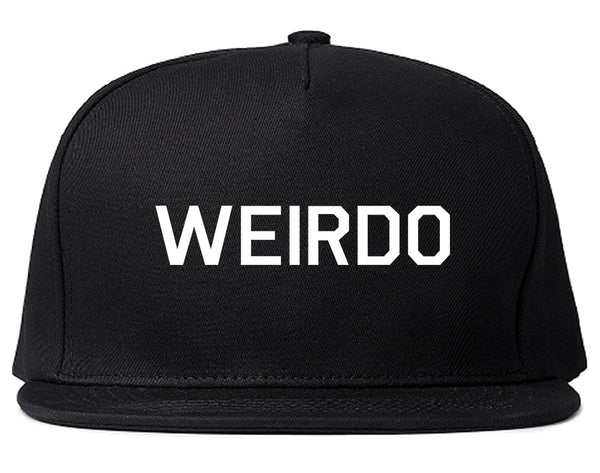 Weirdo Funny Geeky Snapback Hat Black