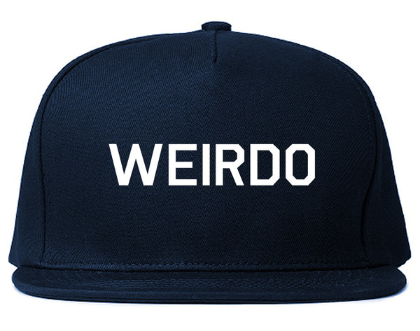 Weirdo Funny Geeky Snapback Hat Blue