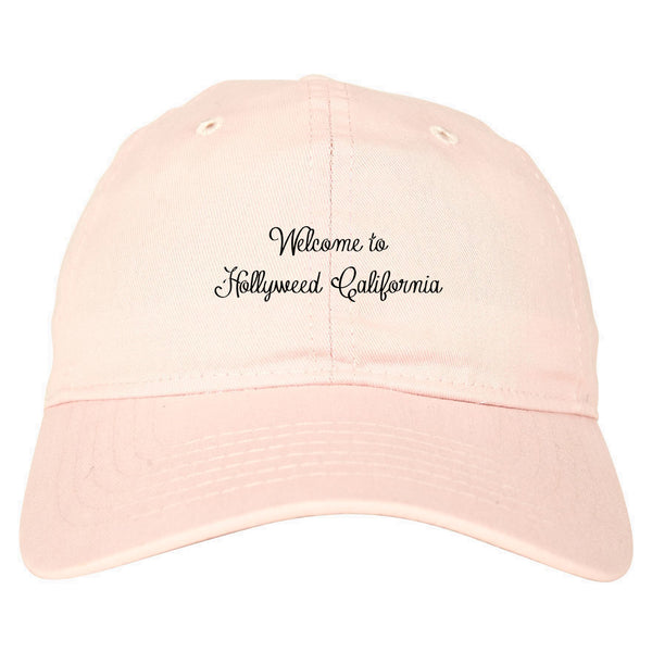 Welcome To Hollyweed California Dad Hat Pink