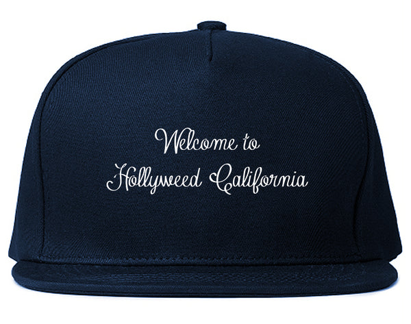 Welcome To Hollyweed California Snapback Hat Blue