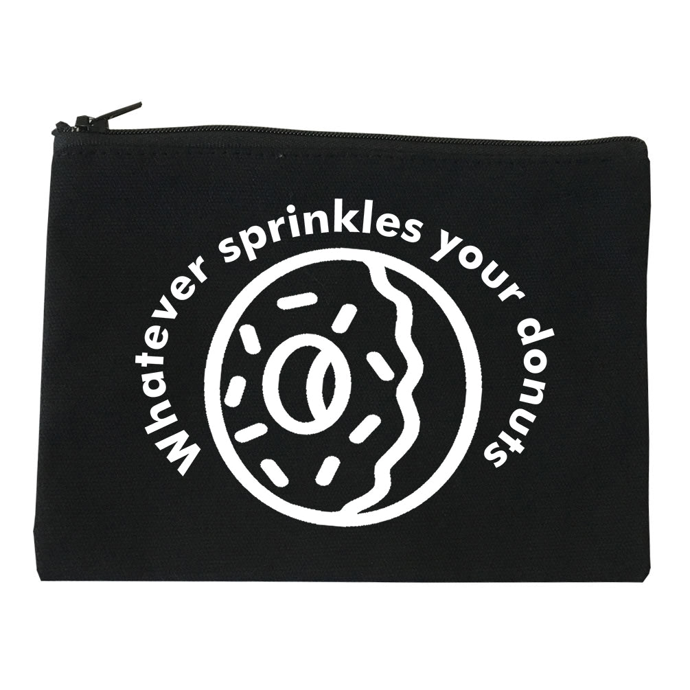Whatever Sprinkles Your Donuts Makeup Bag Red