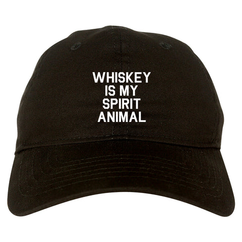 Whiskey Is My Spirit Animal Black Dad Hat