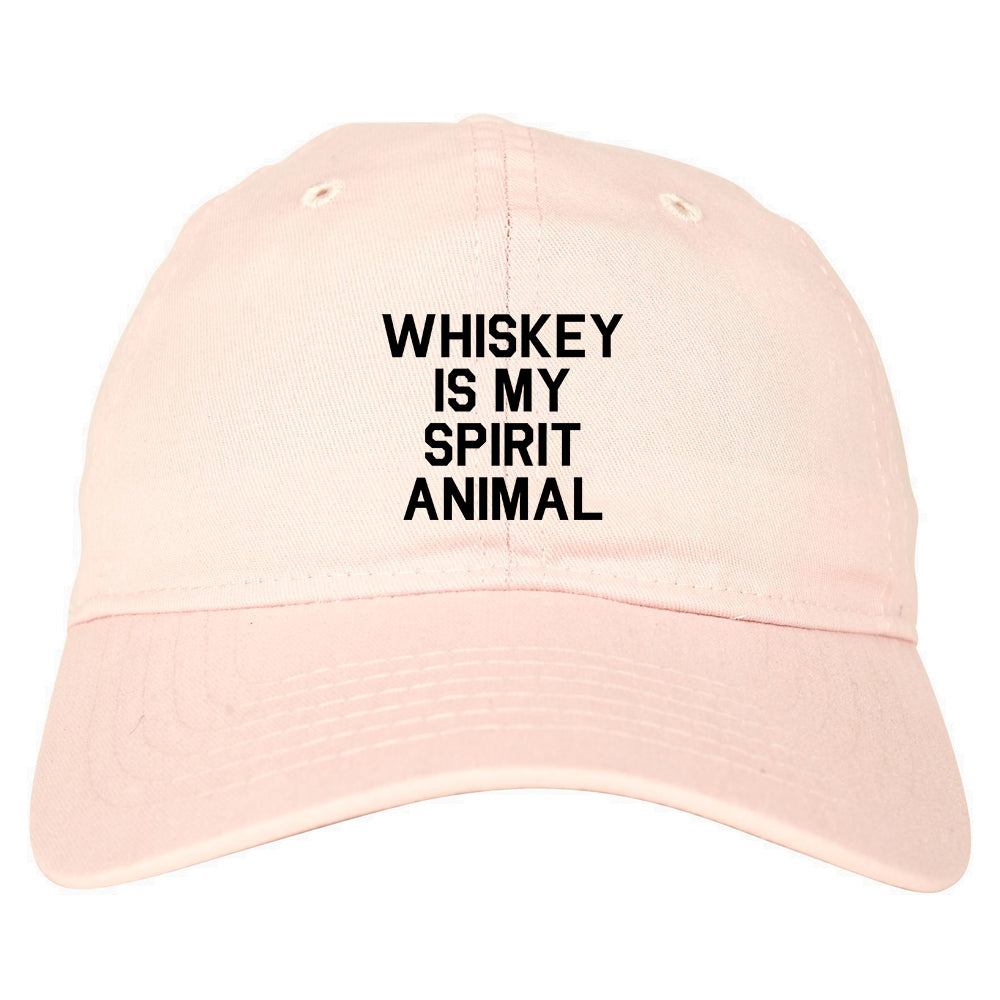 Whiskey Is My Spirit Animal Pink Dad Hat