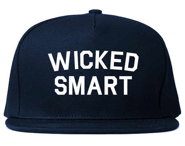 Wicked Smart Boston Funny Blue Snapback Hat