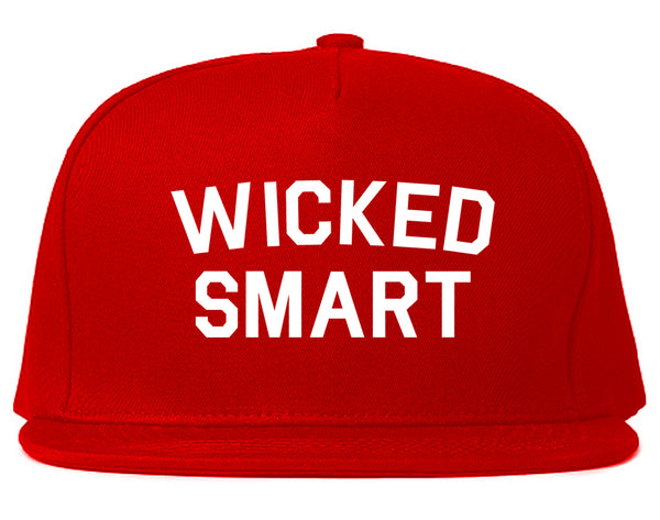 Wicked Smart Boston Funny Red Snapback Hat