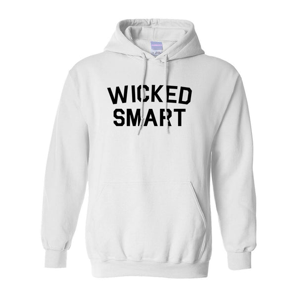 Wicked Smart Boston Funny White Pullover Hoodie
