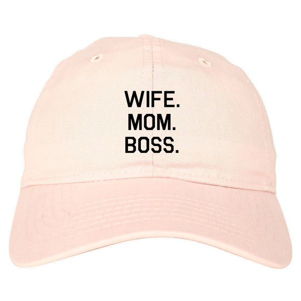 Wife Mom Boss pink dad hat