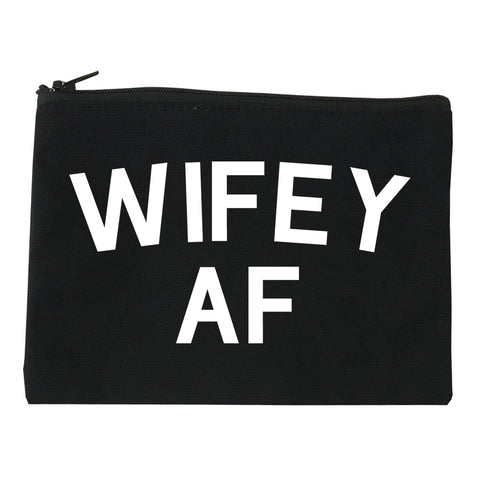 Wifey AF Wife Wedding Black Makeup Bag
