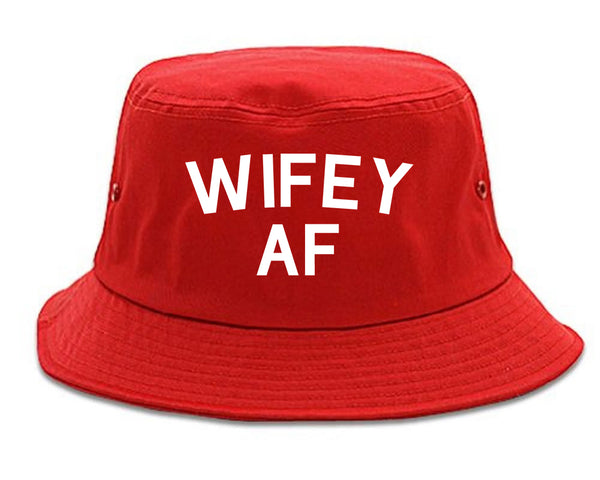 Wifey AF Wife Wedding Red Bucket Hat