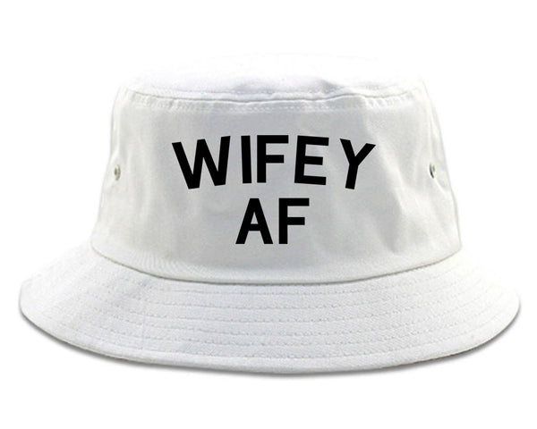 Wifey AF Wife Wedding White Bucket Hat