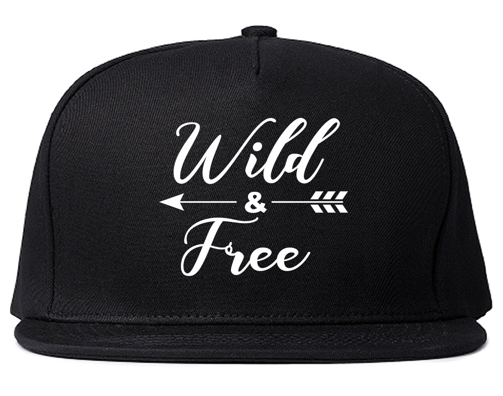 Wild And Free Arrow Black Snapback Hat