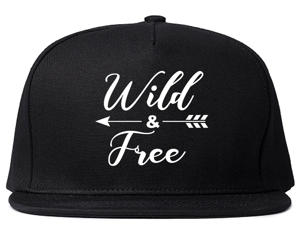 Wild And Free Arrow Black Snapback Hat