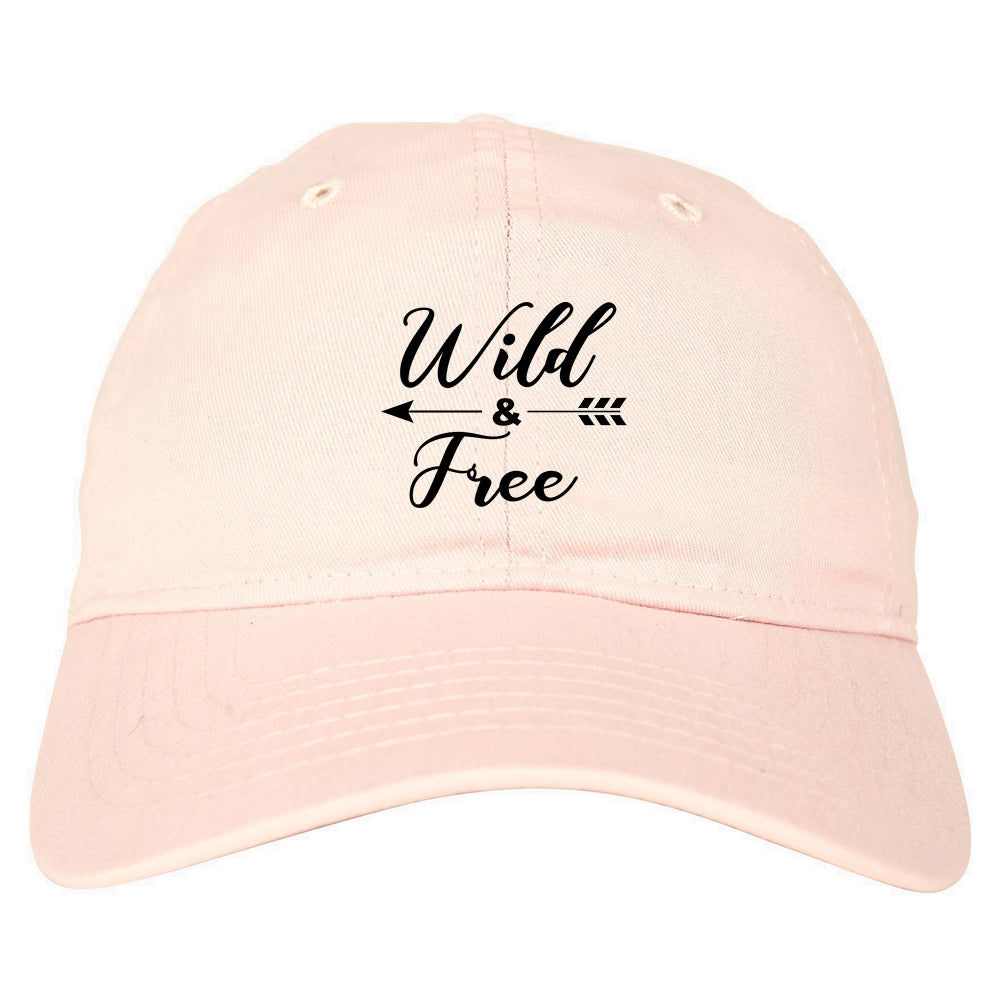 Wild And Free Arrow pink dad hat