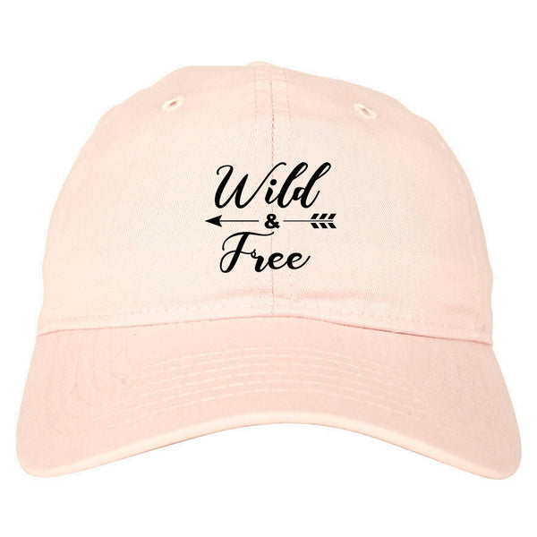 Wild And Free Arrow pink dad hat